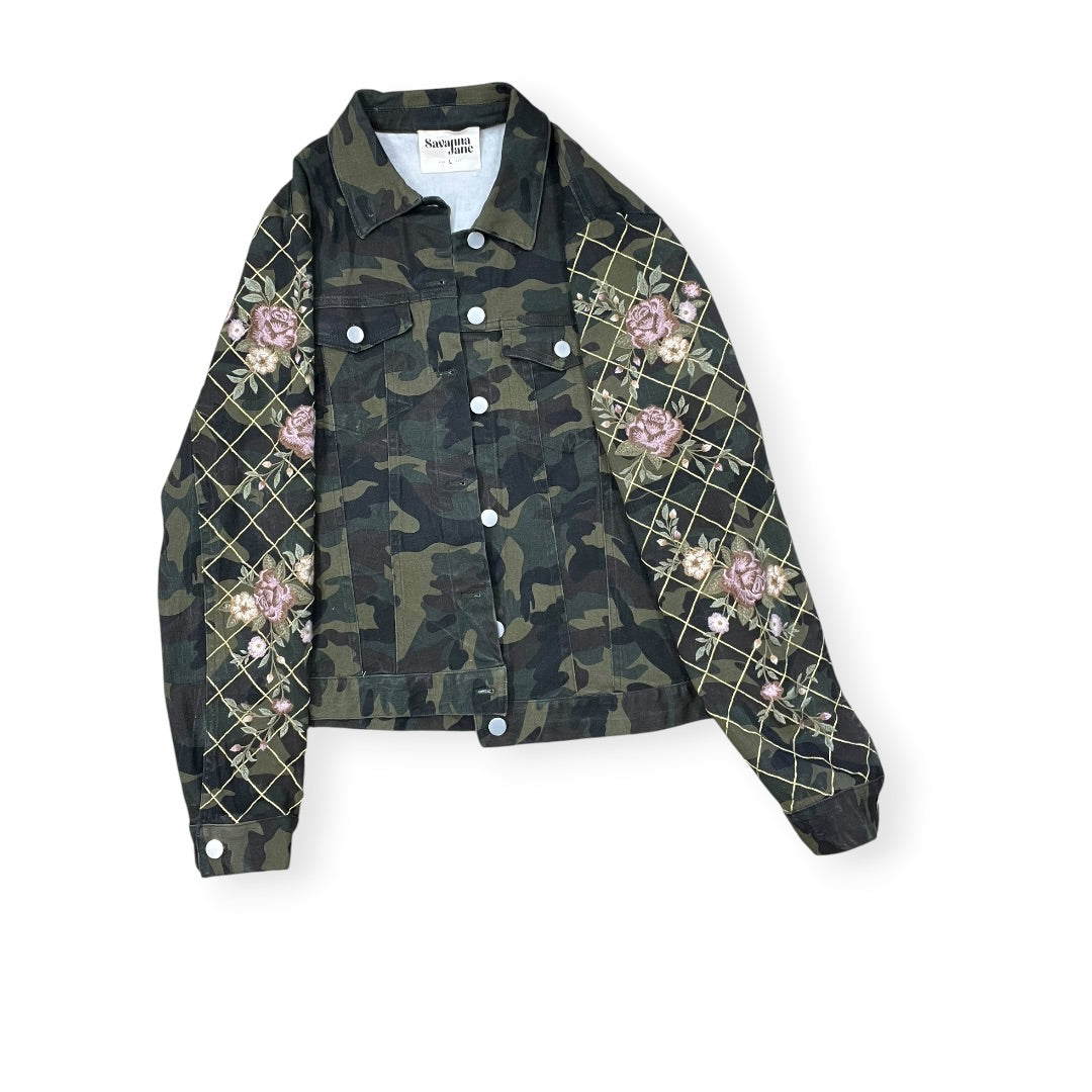 Jacket Other By Savanna Jane In Camouflage Print, Size:L