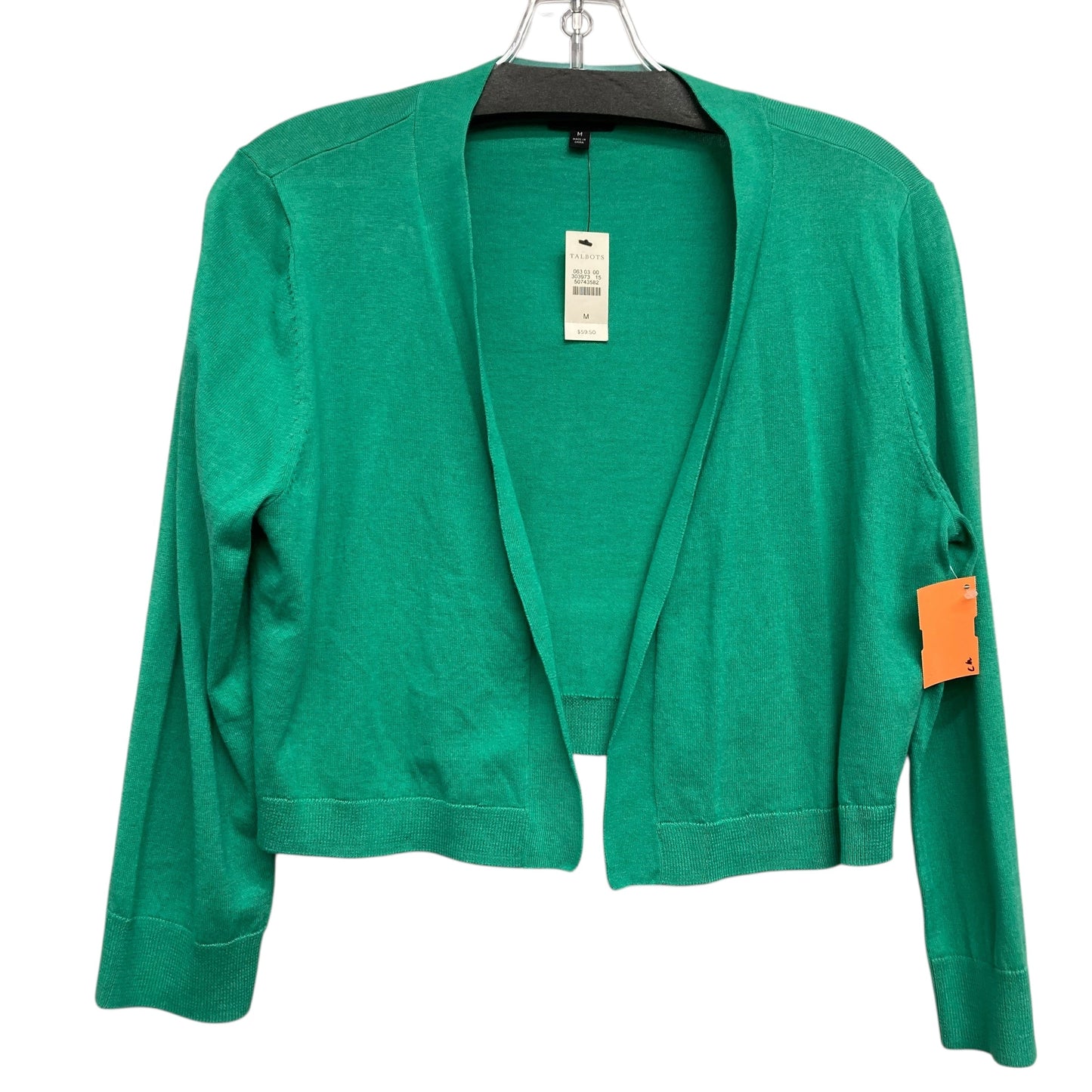 Sweater Cardigan By Talbots In Green, Size:M