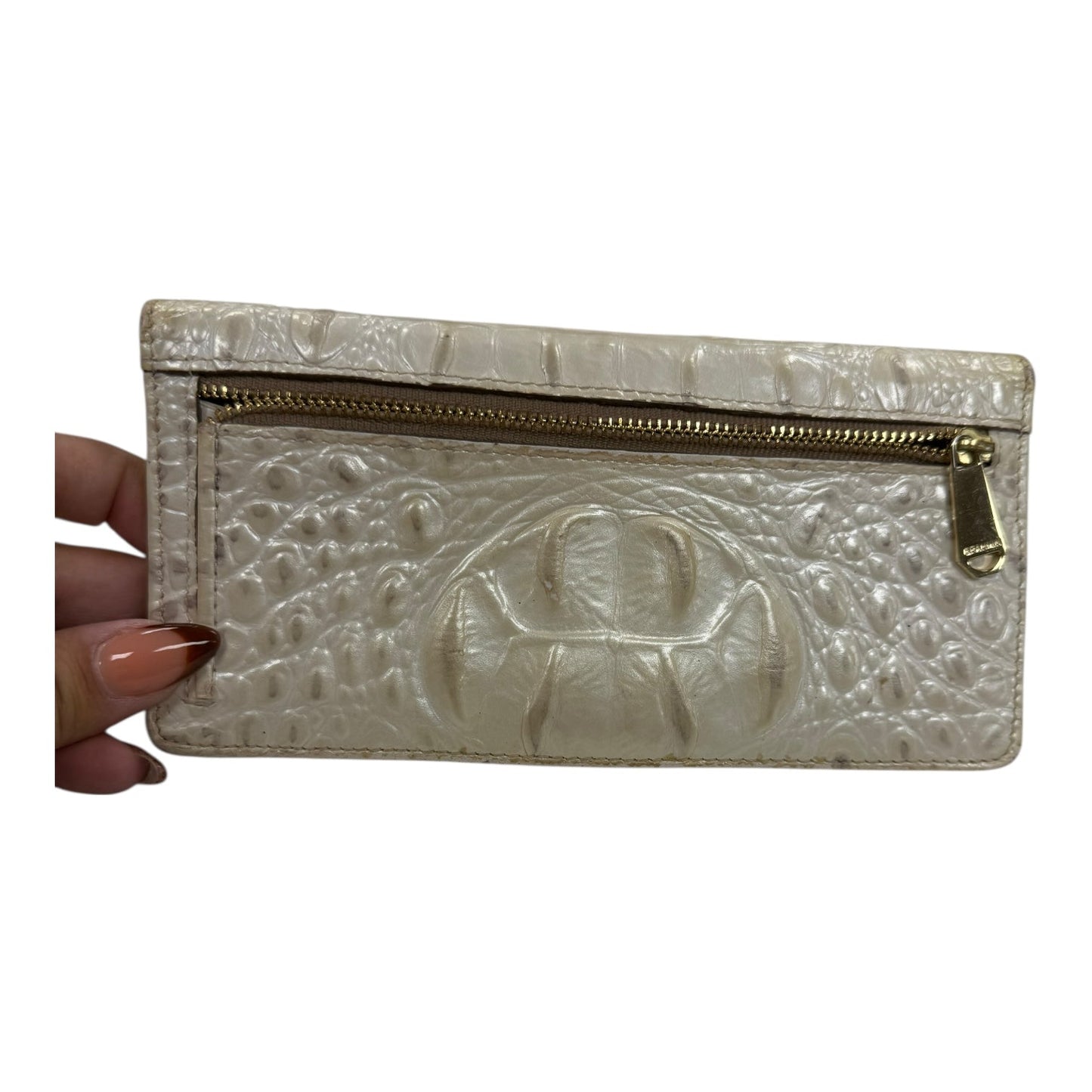 Wallet Designer By Brahmin In Cream, Size:Large