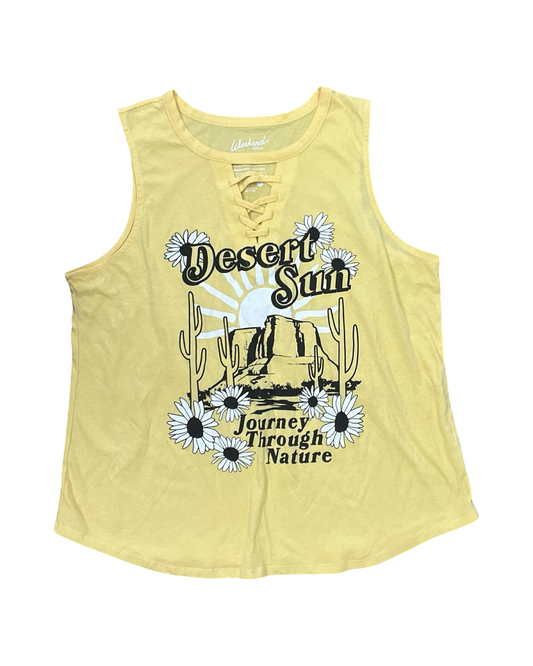 Top Sleeveless By Clothes Mentor In Yellow, Size:Xl