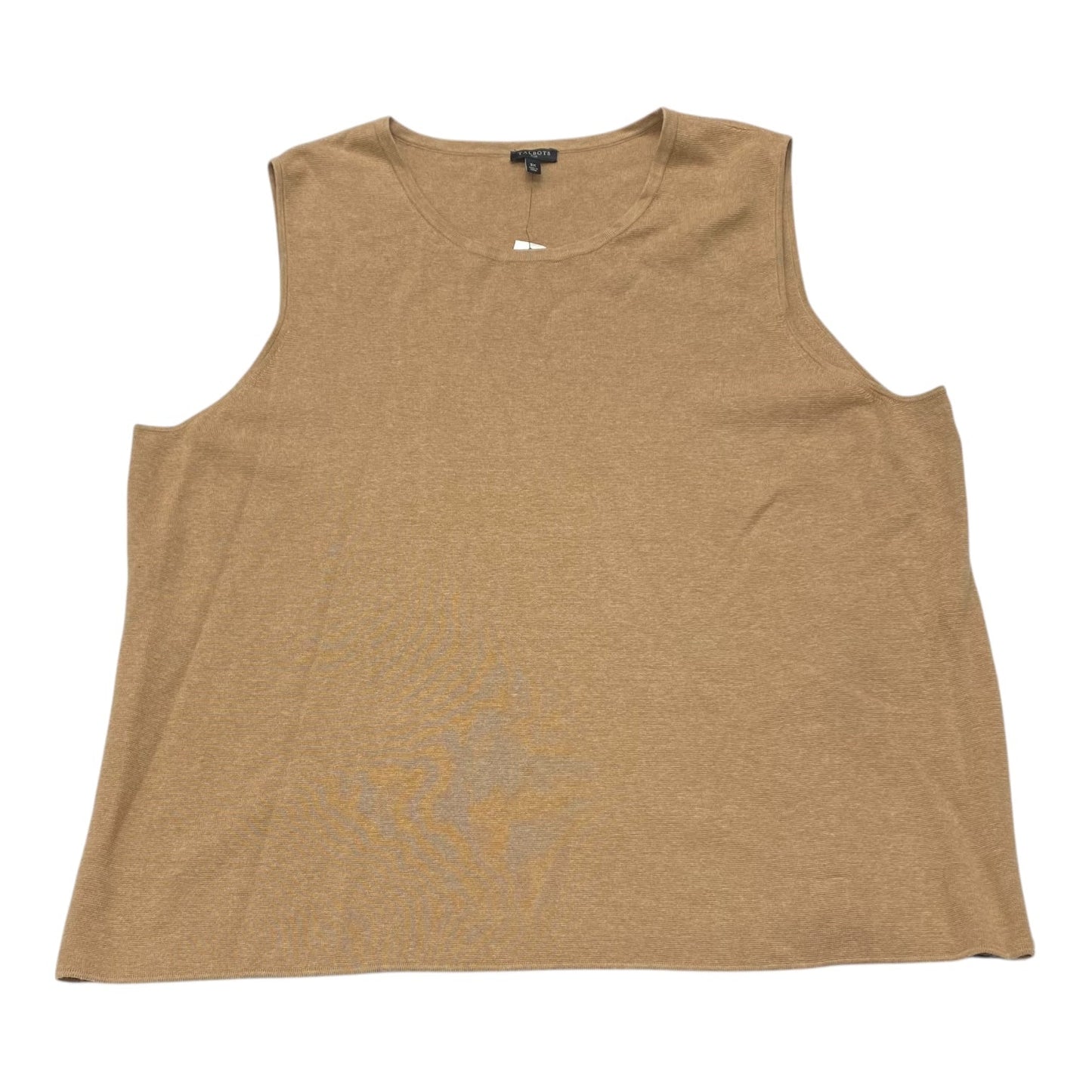 Top Sleeveless By Talbots In Brown, Size:3X