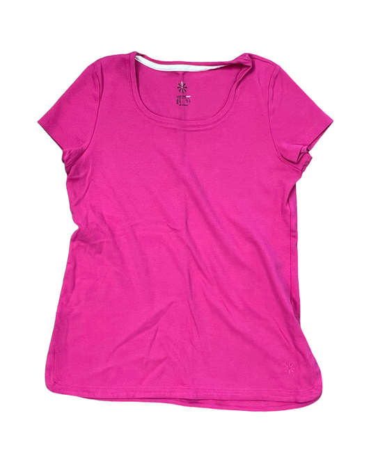 Top Ss Basic By Isaac Mizrahi In Pink, Size:Xs