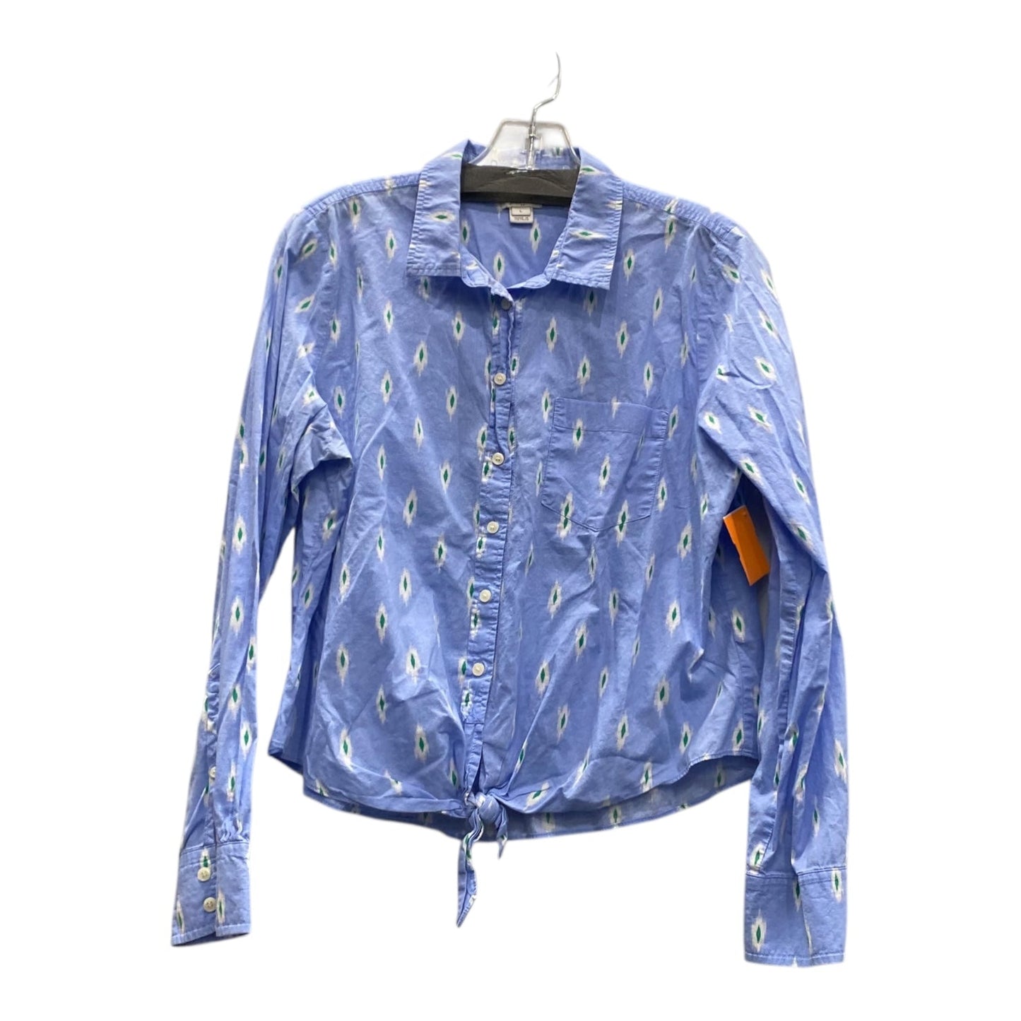 Blouse Ls By J. Crew In Blue, Size:L