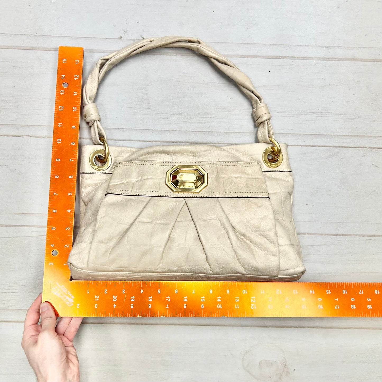 Handbag Leather By B. Makowsky, Size: Medium