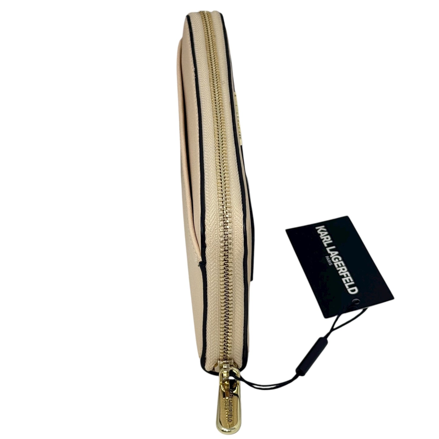 Peeking Karl Maybelle Continental Zip Around Wallet Designer By Karl Lagerfeld, Size: Large