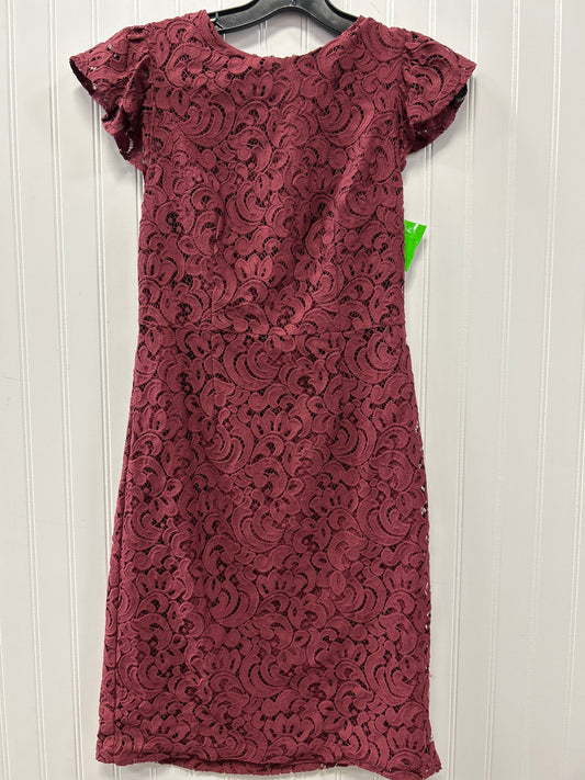 Dress Casual Maxi By Ann Taylor In Maroon, Size:0