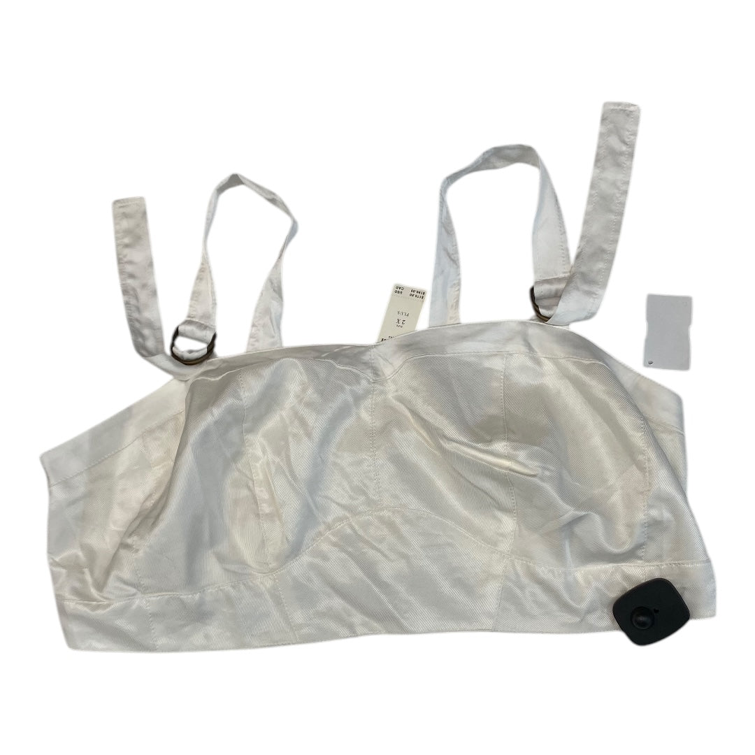 Top Sleeveless By Anthropologie In Cream, Size:2X