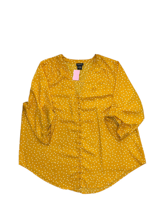Top 3/4 Sleeve Basic By Torrid In Yellow, Size:Xl