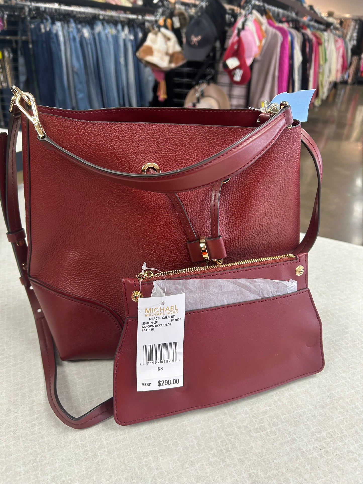 Handbag Designer By Michael Kors In Red, Size:Medium