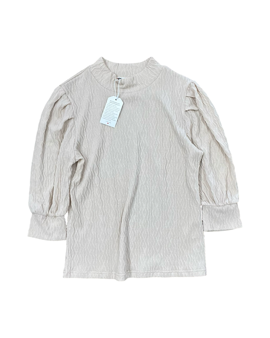 Top 3/4 Sleeve By Clothes Mentor In Beige, Size:S