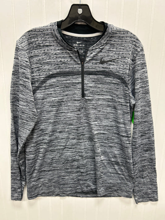 Athletic Top Ls Collar By Nike Apparel In Grey, Size:M