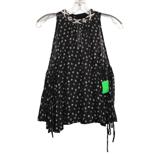 Top Sleeveless By Free People In Black & Tan, Size:Xs