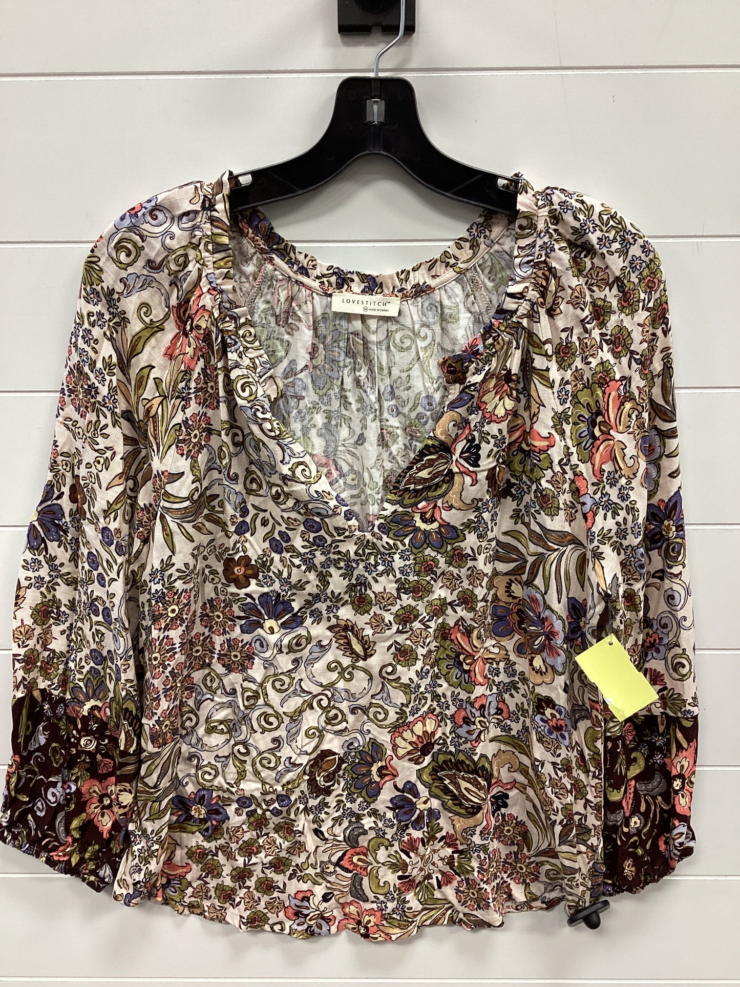 Top Ls By Lovestitch In Tan, Size:M