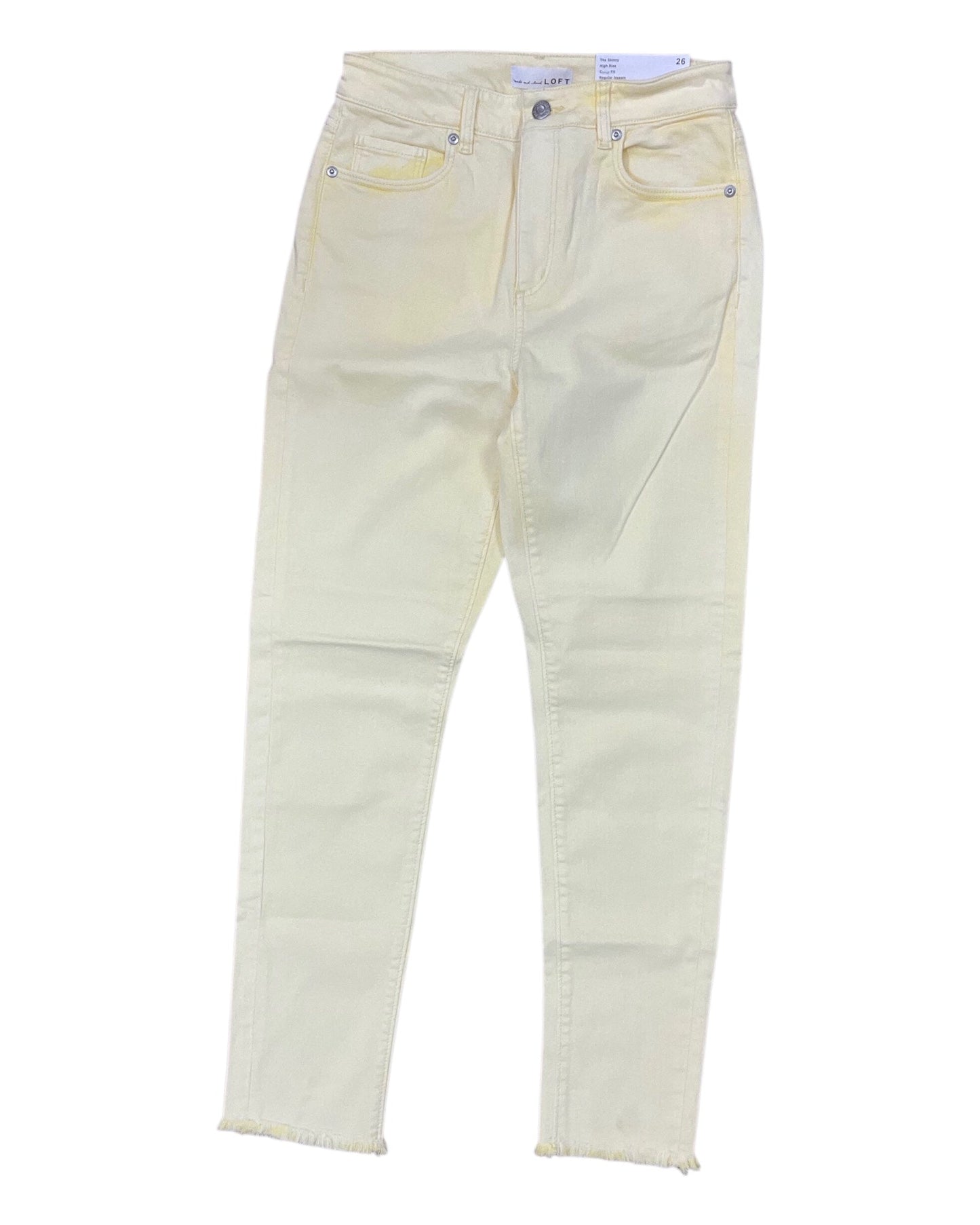 Jeans Skinny By Loft In Yellow Denim, Size:2