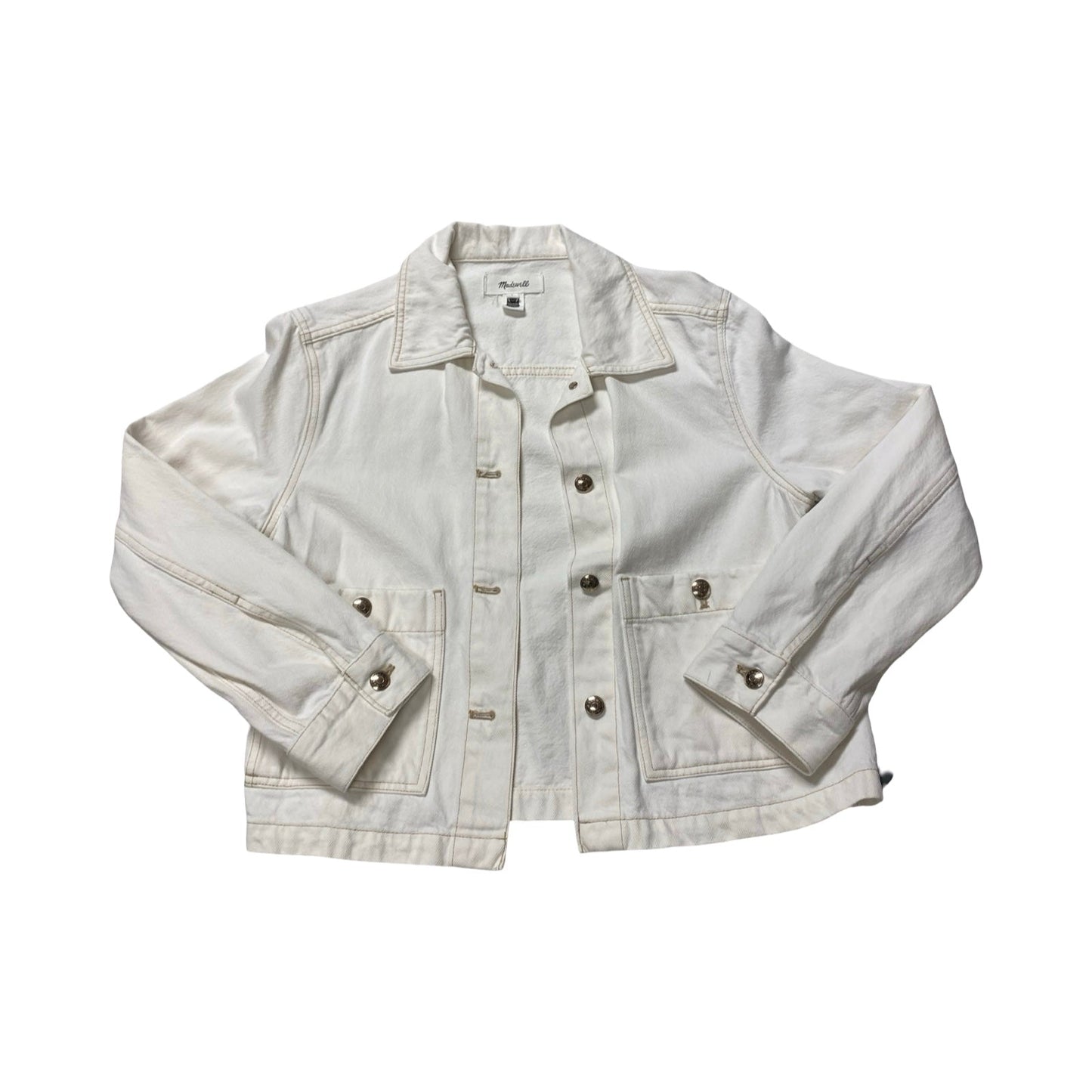 Jacket Denim By Madewell In Cream, Size:S
