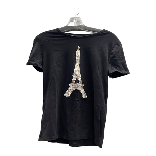 Top Ss Designer By Karl Lagerfeld In Black, Size:Xxs