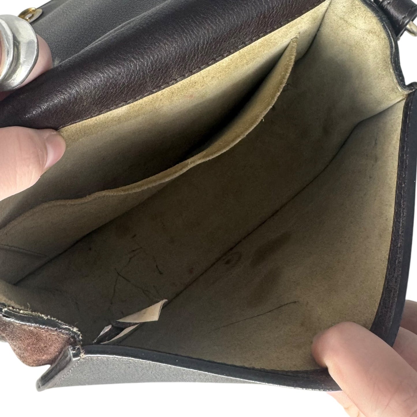 Nile Leather & Suede Bracelet Crossbody Handbag Luxury Designer By Chloe, Size: Small