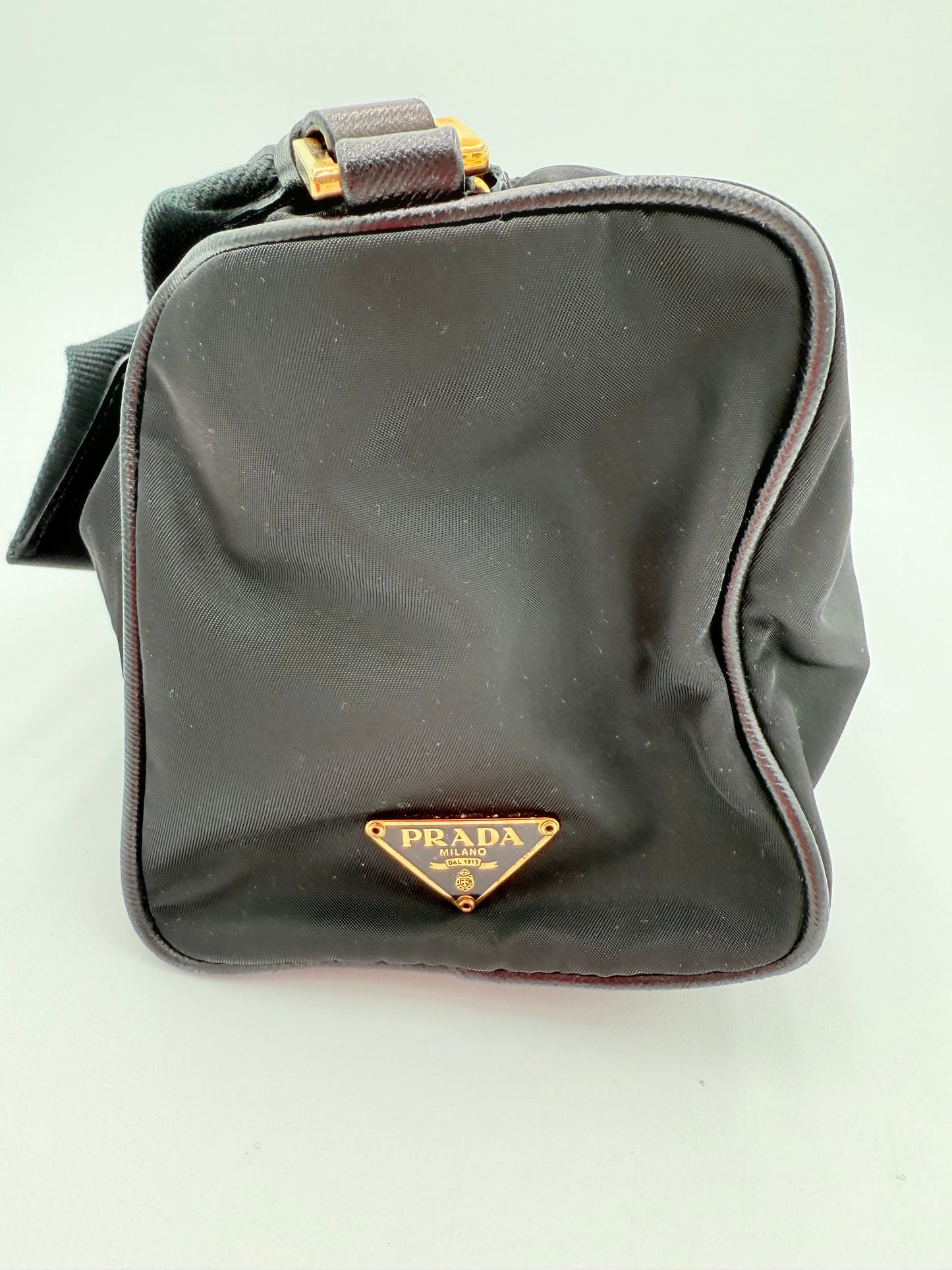 Handbag Luxury Designer By Prada In Black, Size:Small