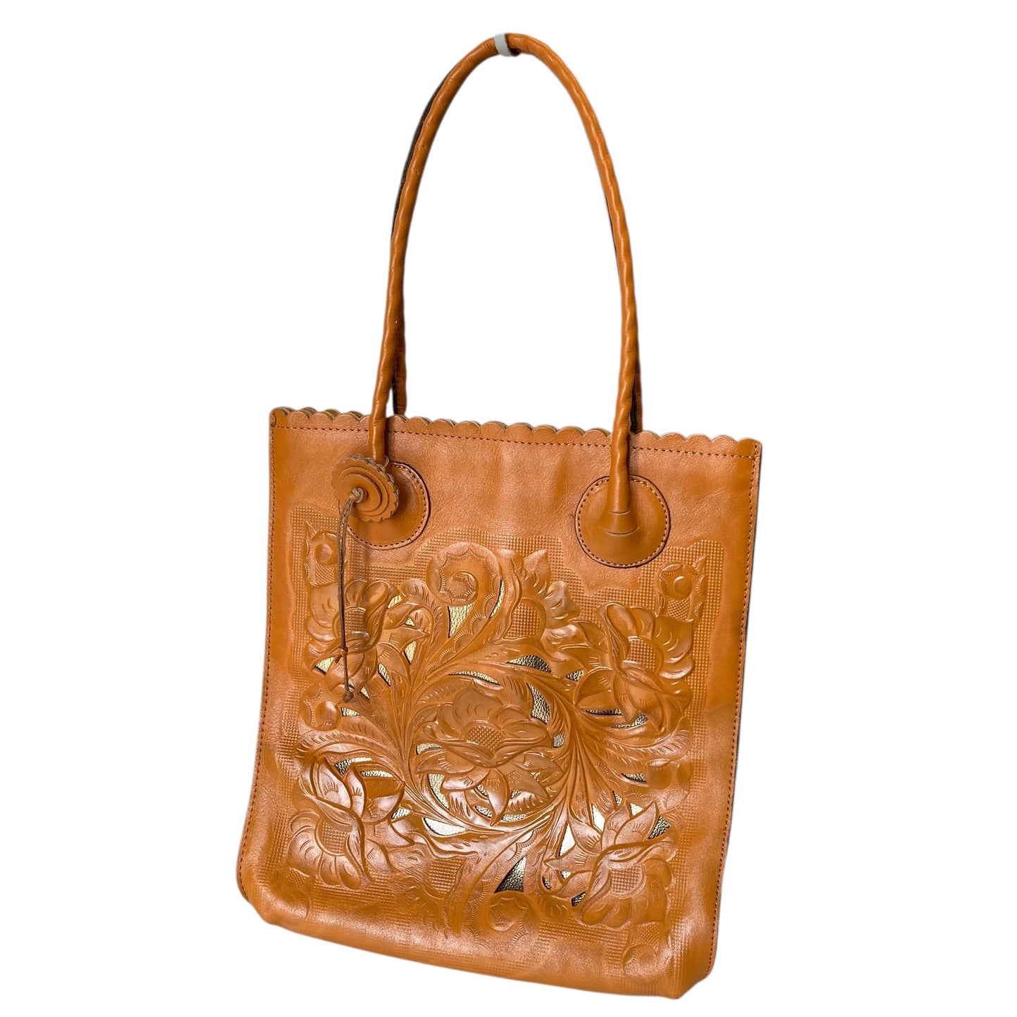 Handbag Designer By Patricia Nash In Gold, Size:Large