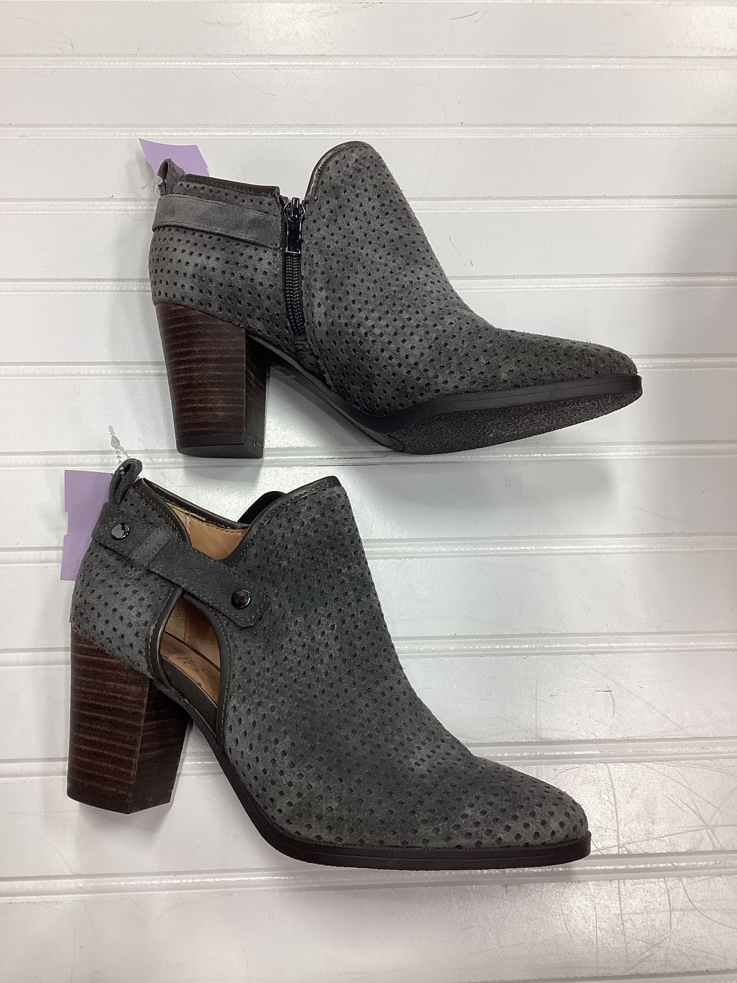 Boots Ankle Heels By Franco Sarto In Grey, Size:7