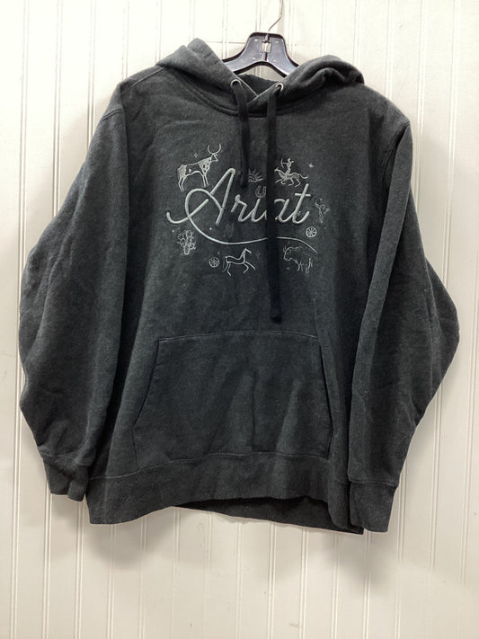 Sweatshirt Hoodie By Ariat In Grey, Size:Xl