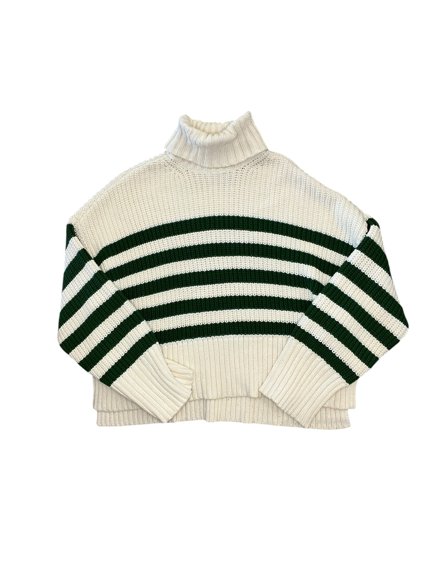 Sweater By Madewell In Green & White, Size:L