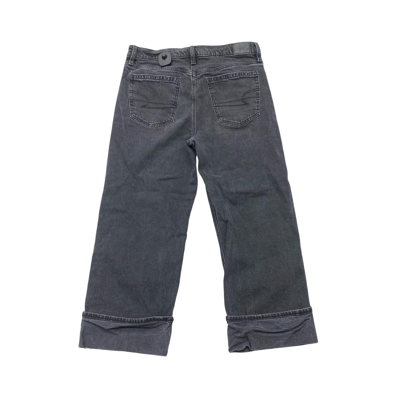 Jeans Wide Leg By American Eagle In Grey Denim, Size:8