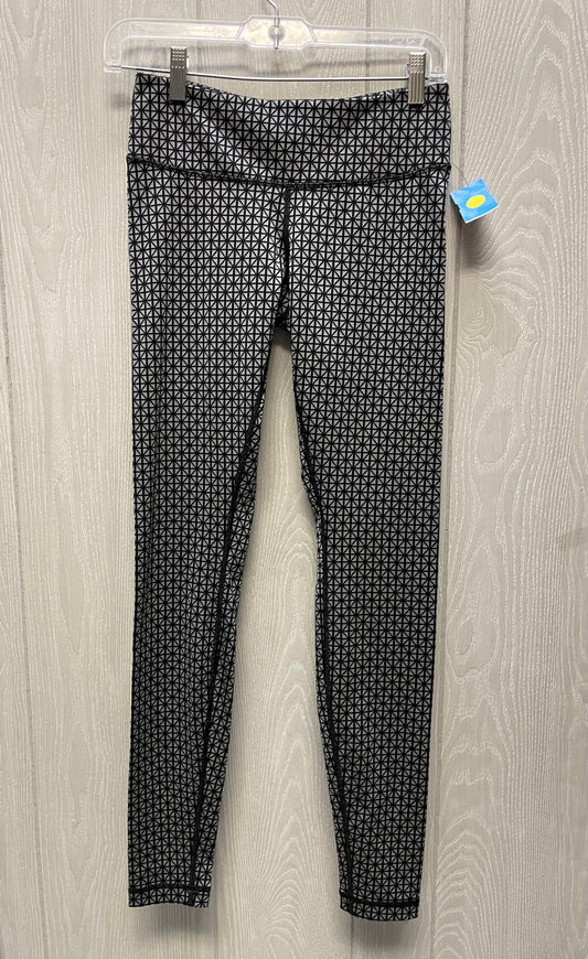 Athletic Leggings By Lululemon In Black & Grey, Size:4