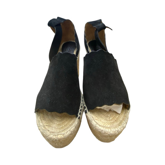 Shoes Luxury Designer By Chloe In Black & Tan, Size:7.5