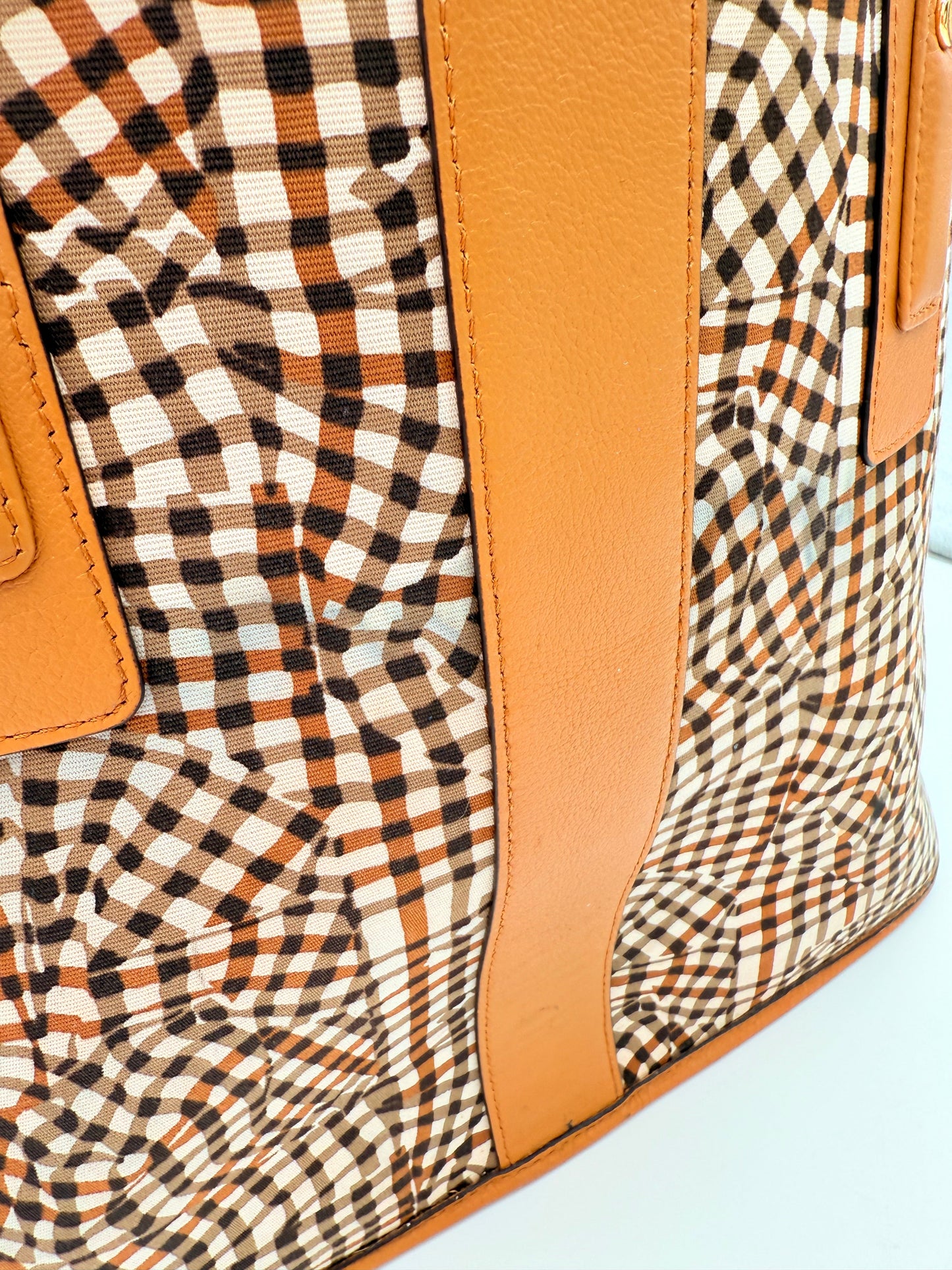 Tote Luxury Designer By Mcm In Tan, Size:Medium