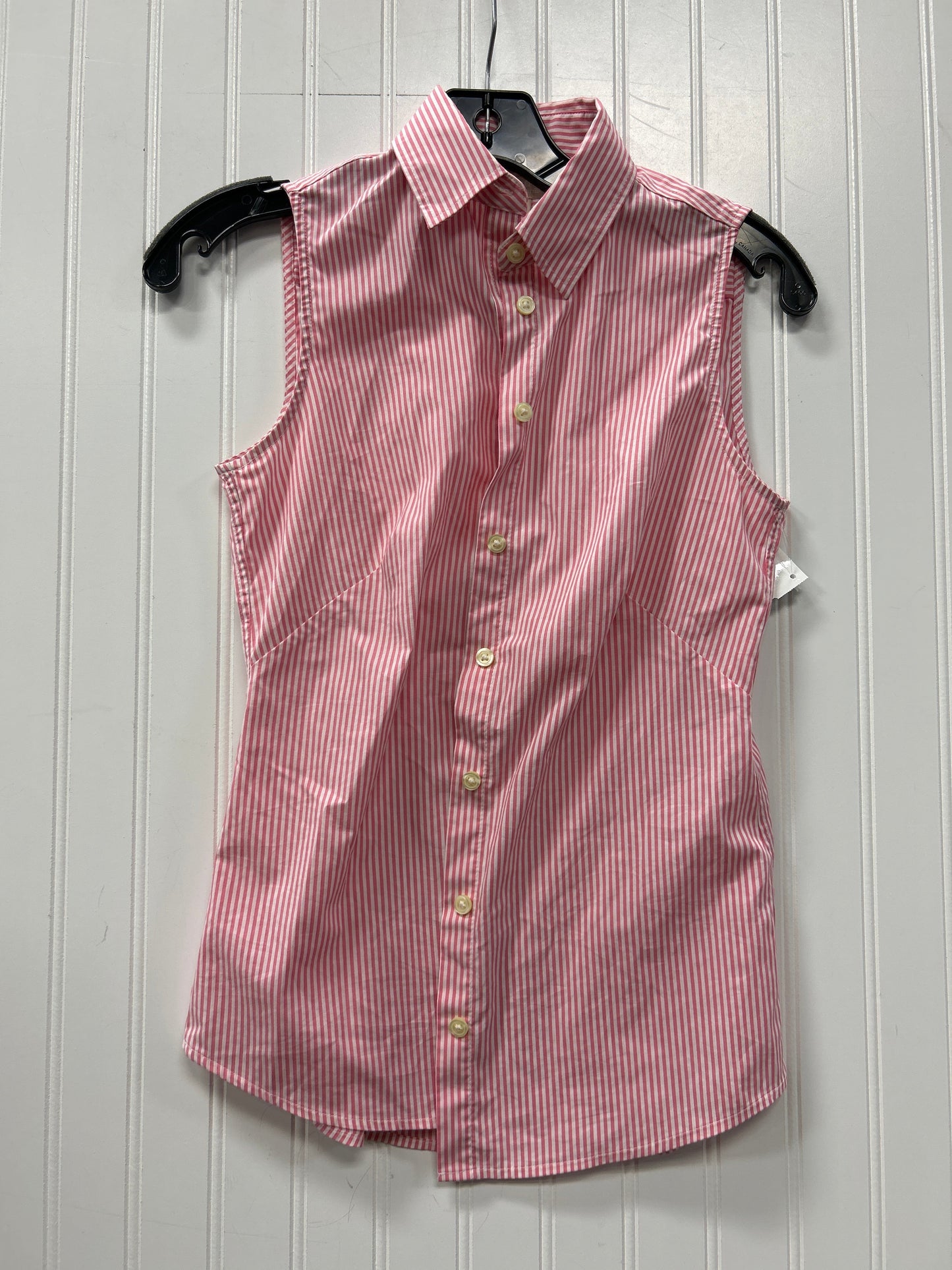 Blouse Sleeveless By Banana Republic In Red, Size:S