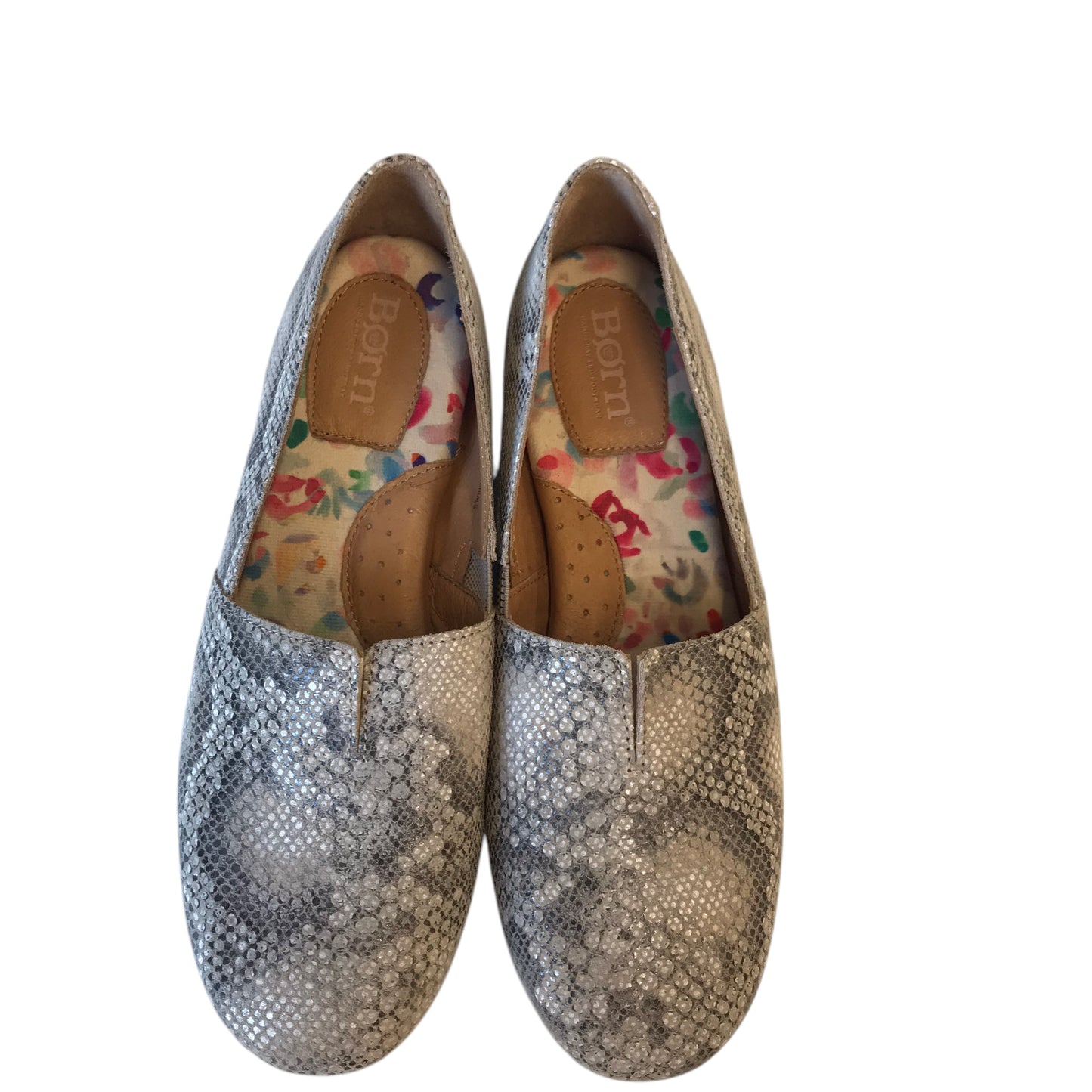 Shoes Flats By Born In Snakeskin Print, Size:7.5