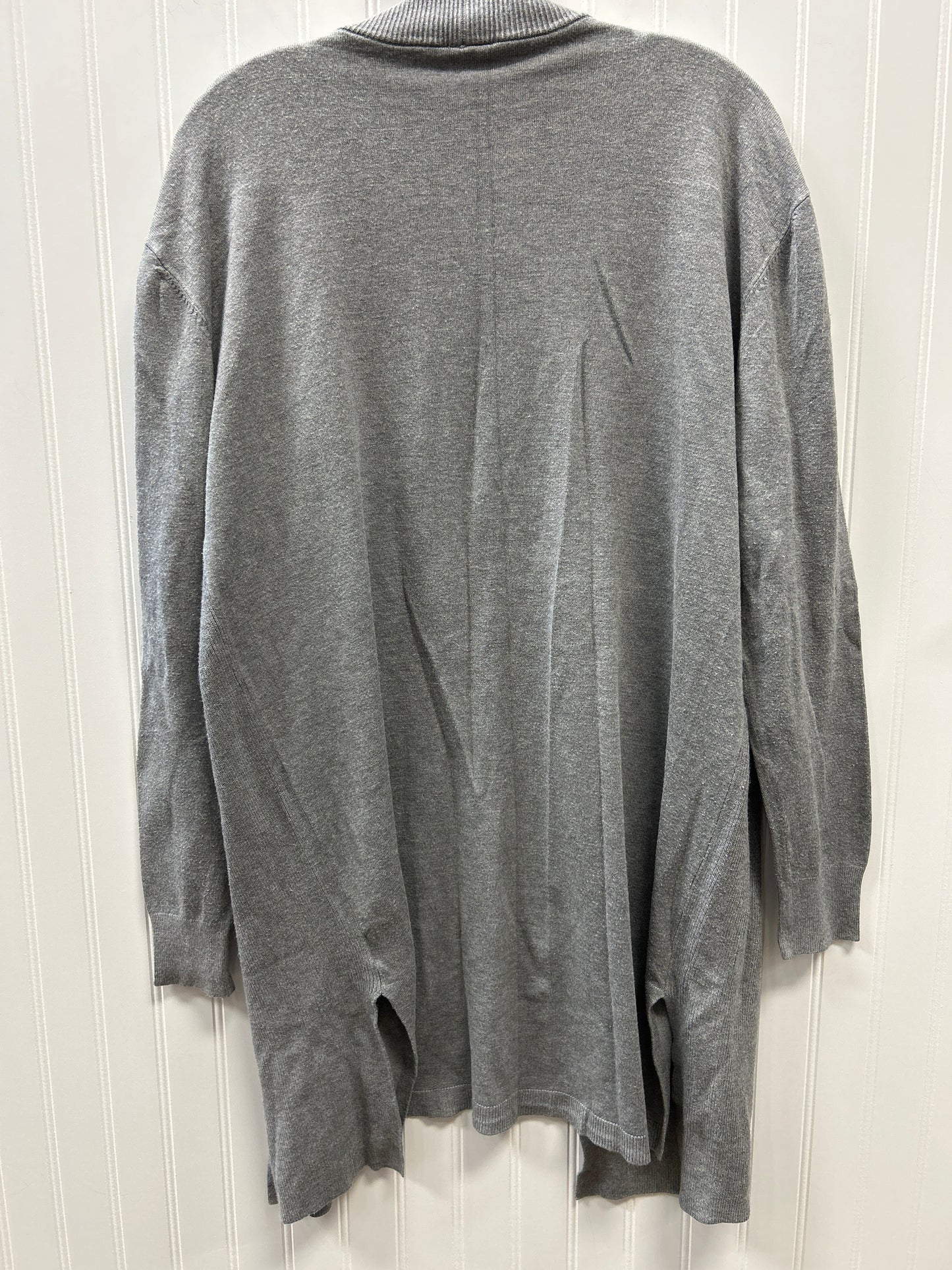 Sweater Cardigan By Worthington In Grey, Size:L