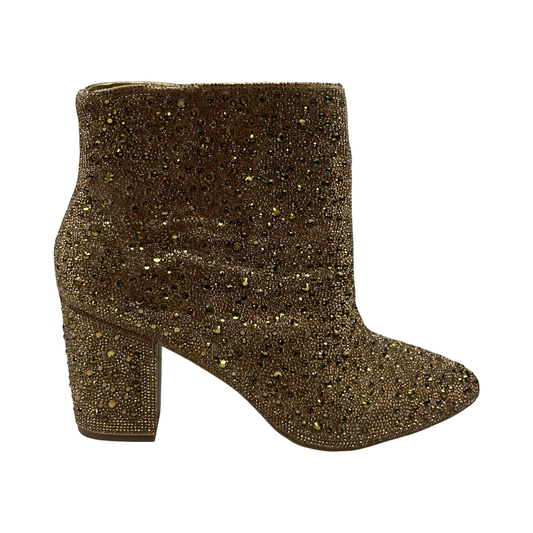 Boots Ankle Heels By Torrid In Gold, Size:12