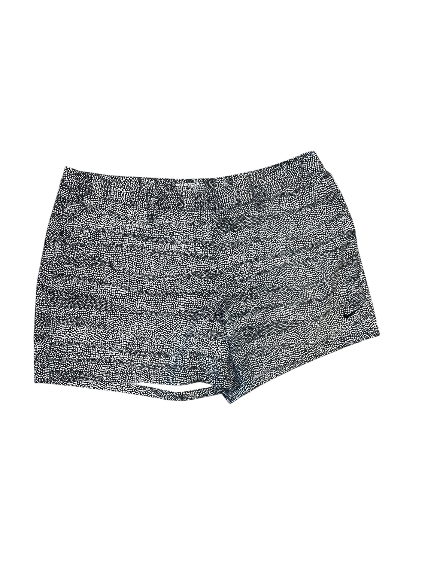 Athletic Shorts By Nike Apparel In Black & White, Size:L