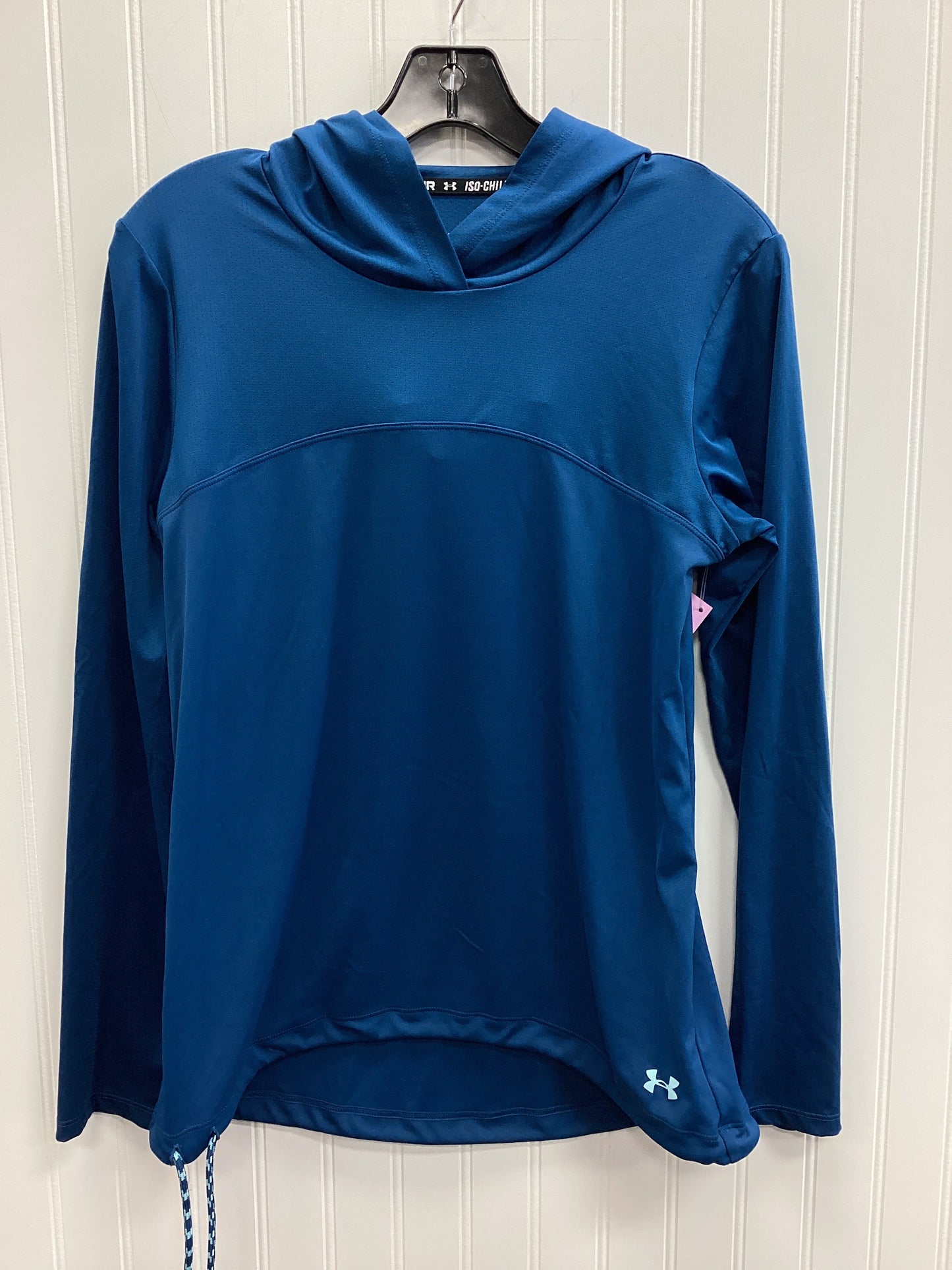 Athletic Top Ls Hoodie By Under Armour In Teal, Size:S