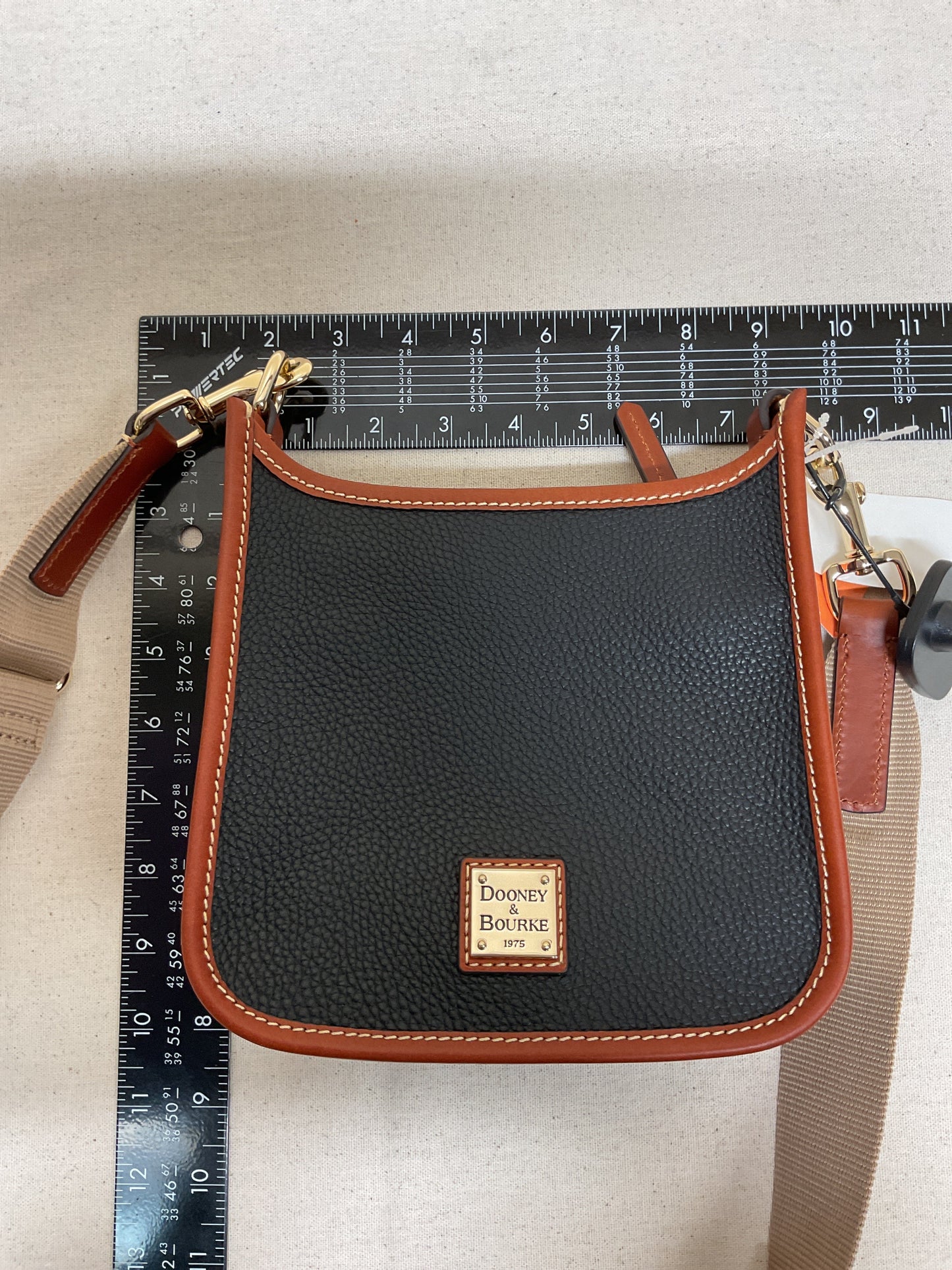 Handbag Designer By Dooney And Bourke In Black & Tan, Size:Small