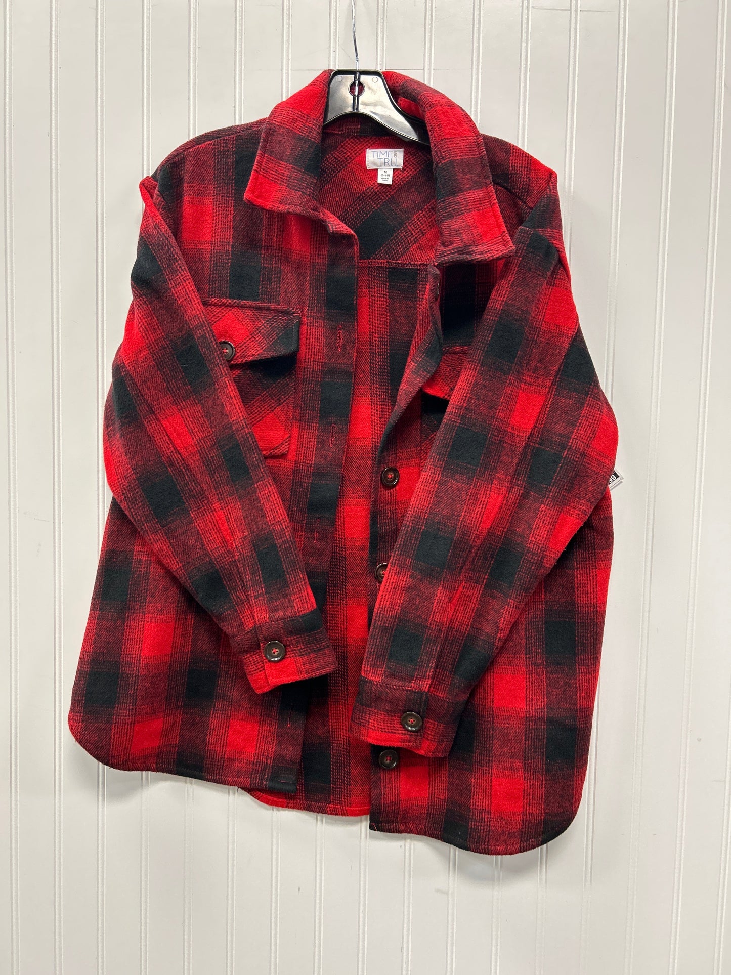 Jacket Fleece By Time And Tru In Red, Size:M