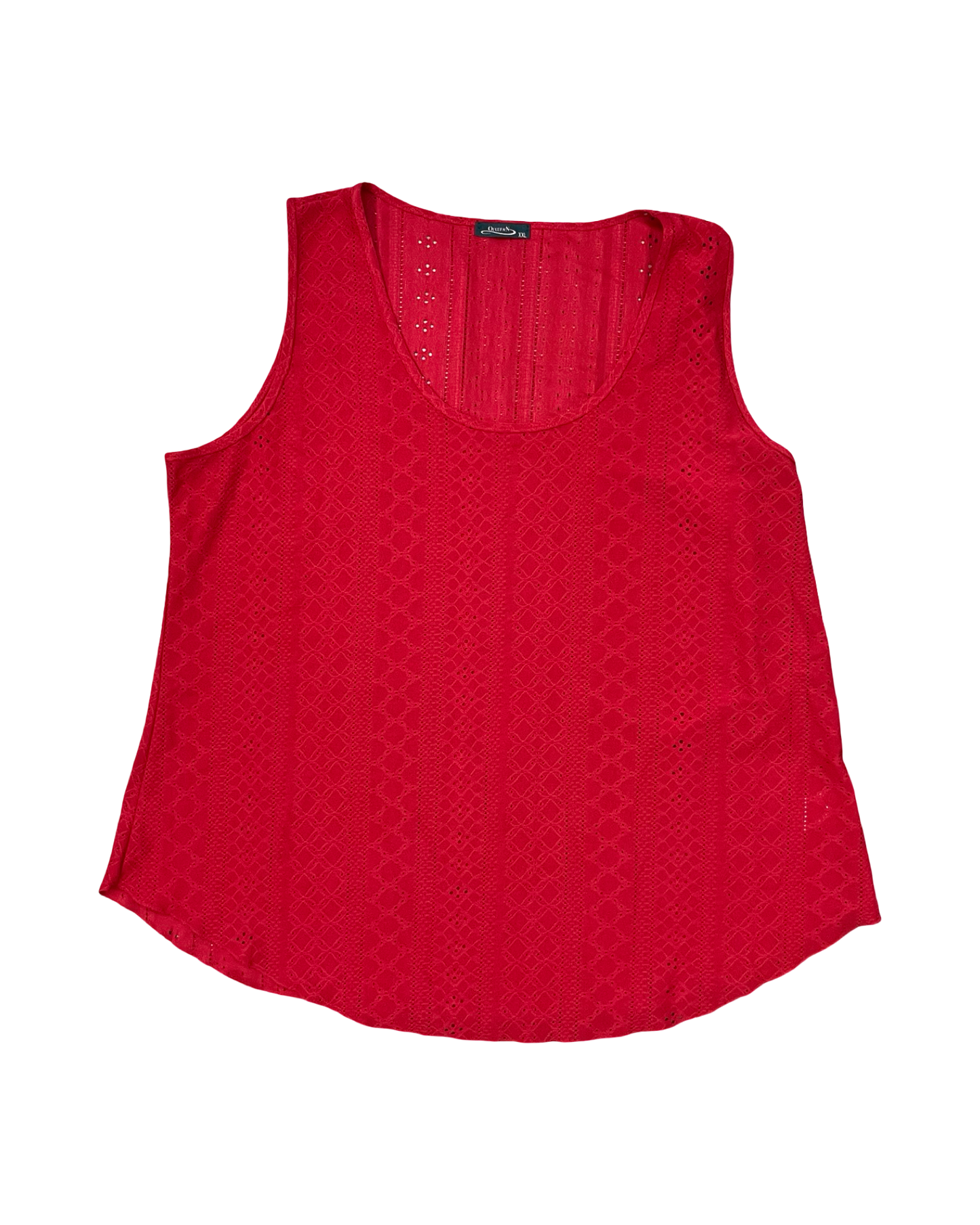 Top Sleeveless By Clothes Mentor In Red, Size:1X