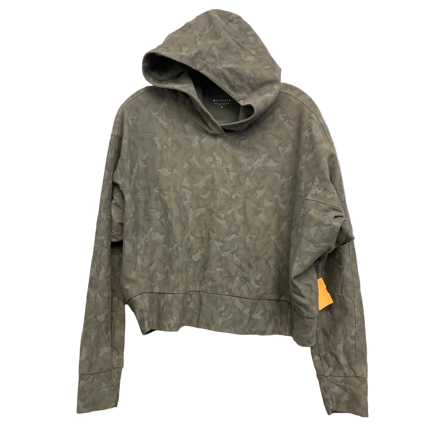Athletic Sweatshirt Hoodie By Athleta In Camouflage Print, Size:M
