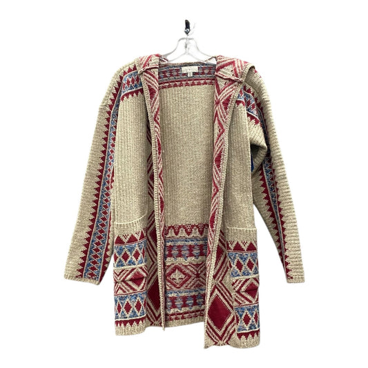 Sweater Cardigan By Lucky Brand In Tan, Size:S
