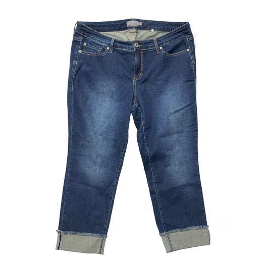 Jeans Cropped By Torrid In Blue, Size:16