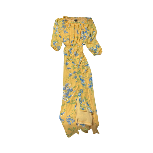 Dress Casual Midi By Inc In Yellow, Size:14