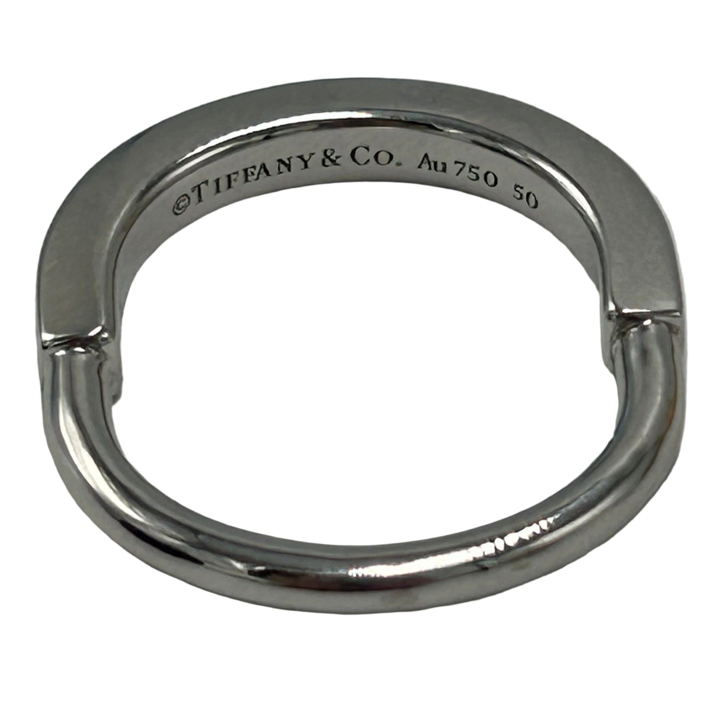 Tiffany & Company 18K Lock Luxury Ring, Size 5.5