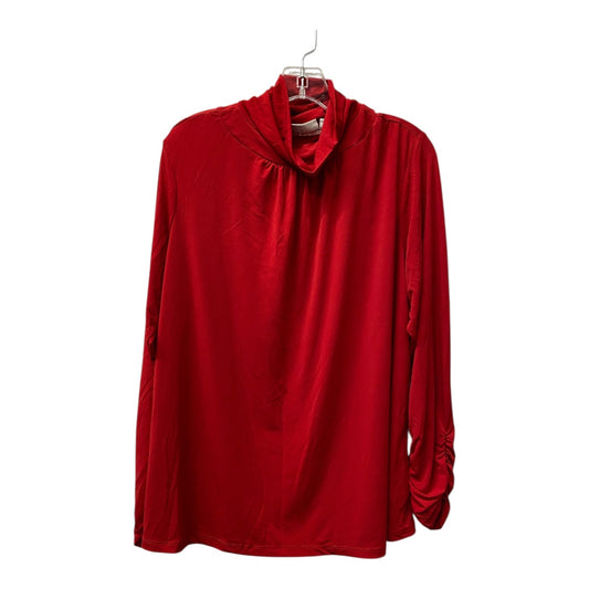Top Ls By Susan Graver In Red, Size:1X
