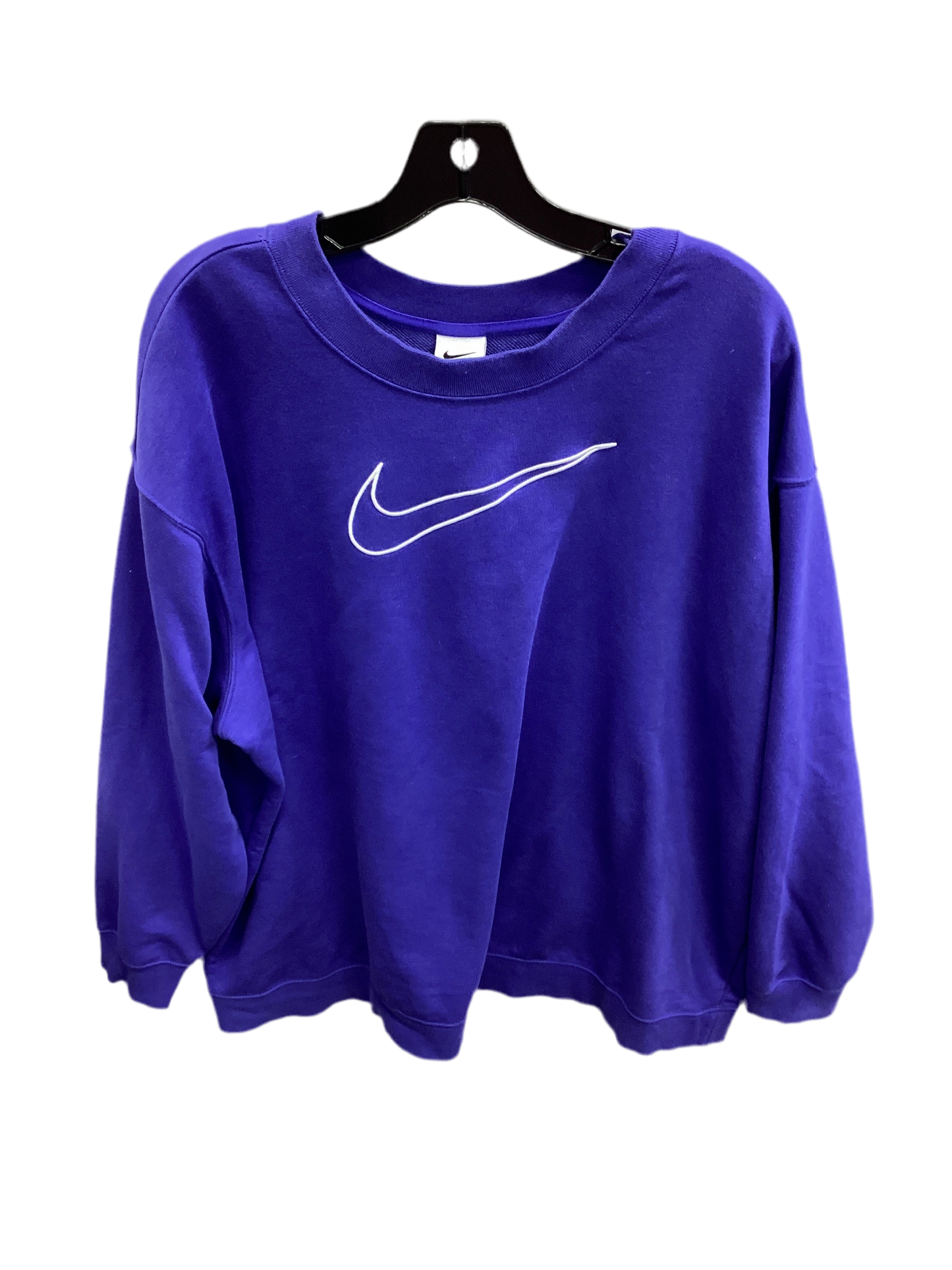 Athletic Top Ls Crewneck By Nike Apparel In Purple, Size:2X