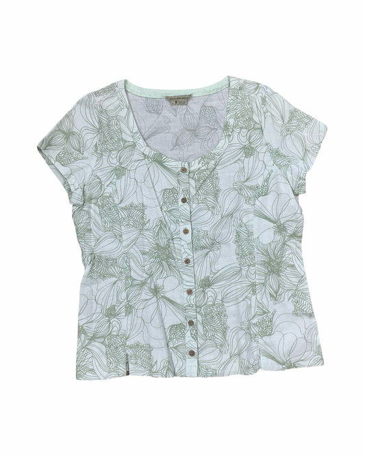 Blouse Ss By Royal Robbins In Green, Size:L