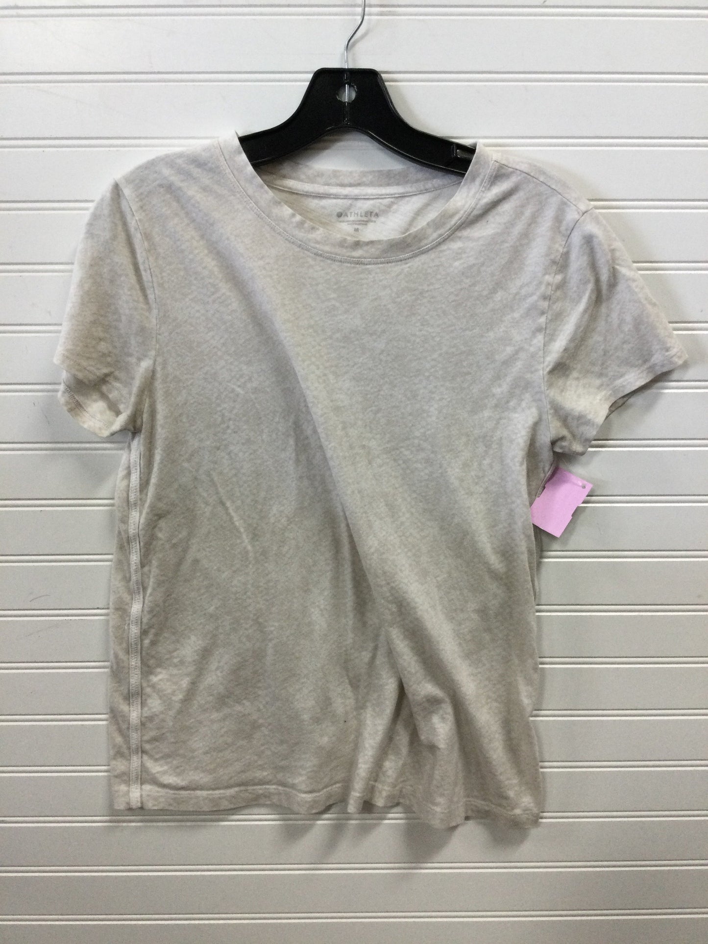 Athletic Top Ss By Athleta In Cream, Size:M