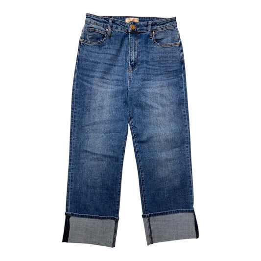 Jeans Straight By Kut In Blue Denim, Size:2