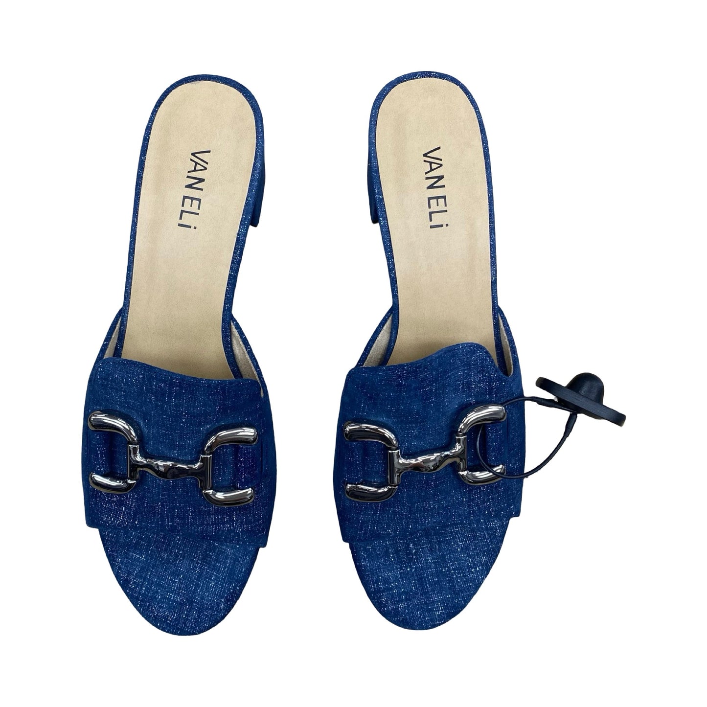 Shoes Heels Kitten By Vaneli In Blue, Size:9